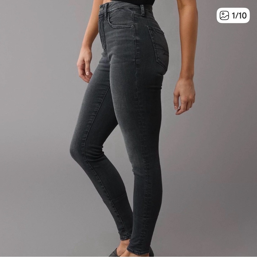 American Eagle Outfitters High-Rise Jeans - Dark Gray